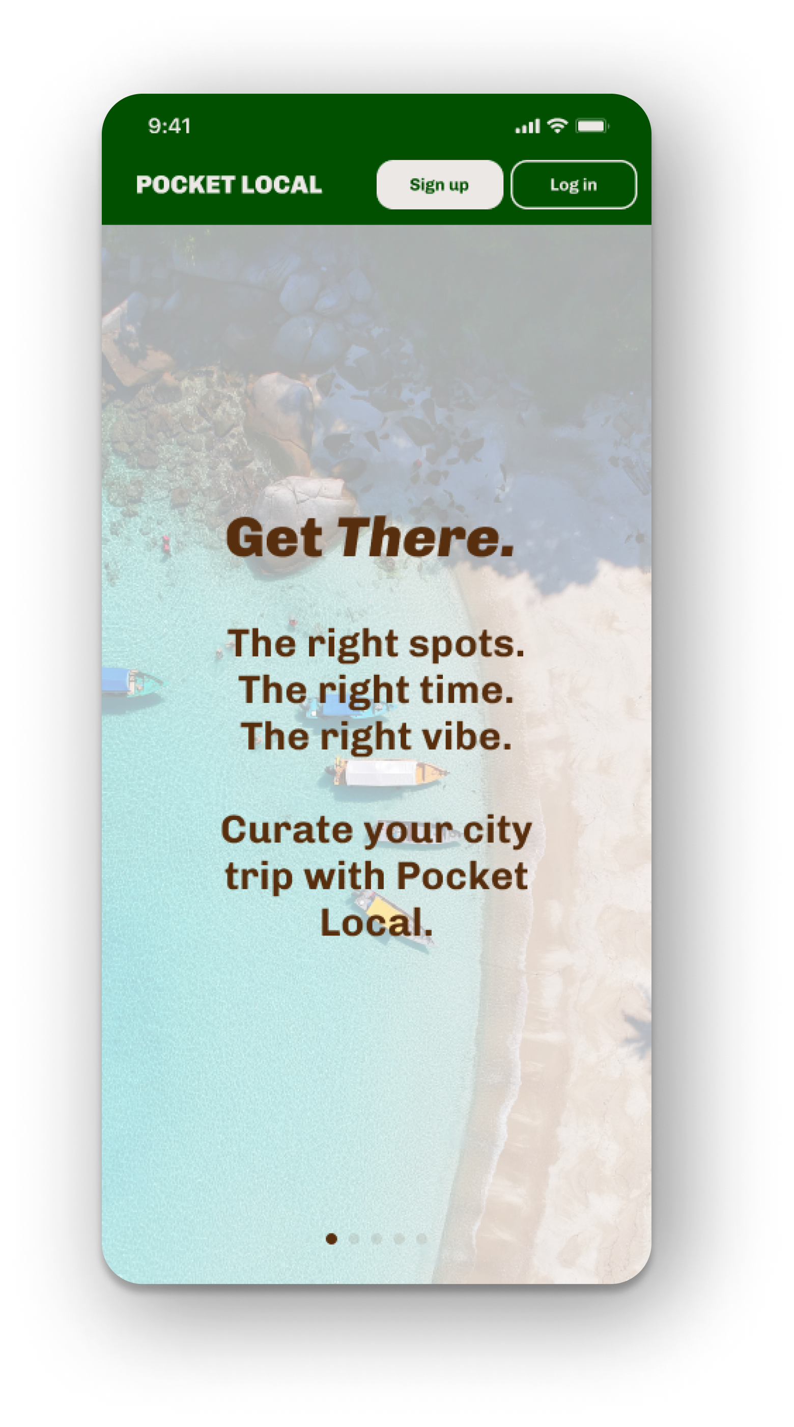 Pocket Local splash page